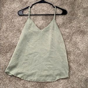 Medium adjustable silk light green cami
